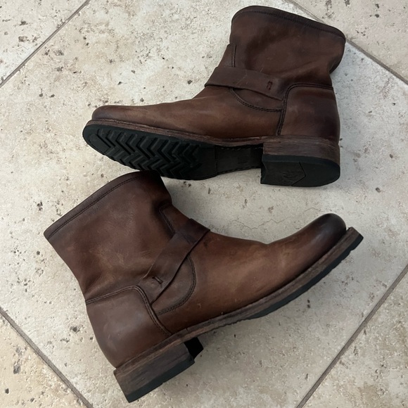 Frye Veronica Short Pull On Booties Boots Western Vintage New Size 8 Stone - Picture 6 of 16